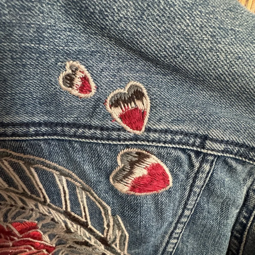 Diesel Men’s Denim Jacket with Floral Embroidery size L - Picture 11 of 14